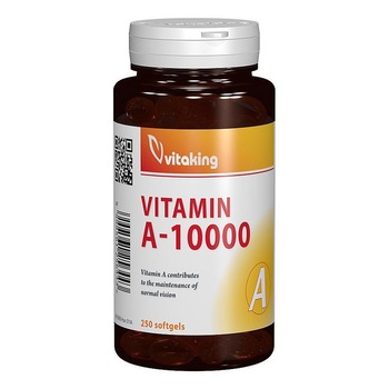 Vitamina A 10000UI 250 capsule gelatinoase Vitaking Vitamina A 10000UI 250 capsule gelatinoase Vitaking