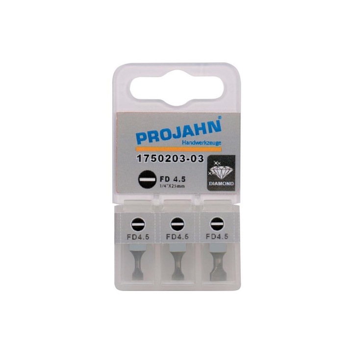 Set de biti diamantati drepti 4 mm PROJAHN 1/4" 3 buc/set