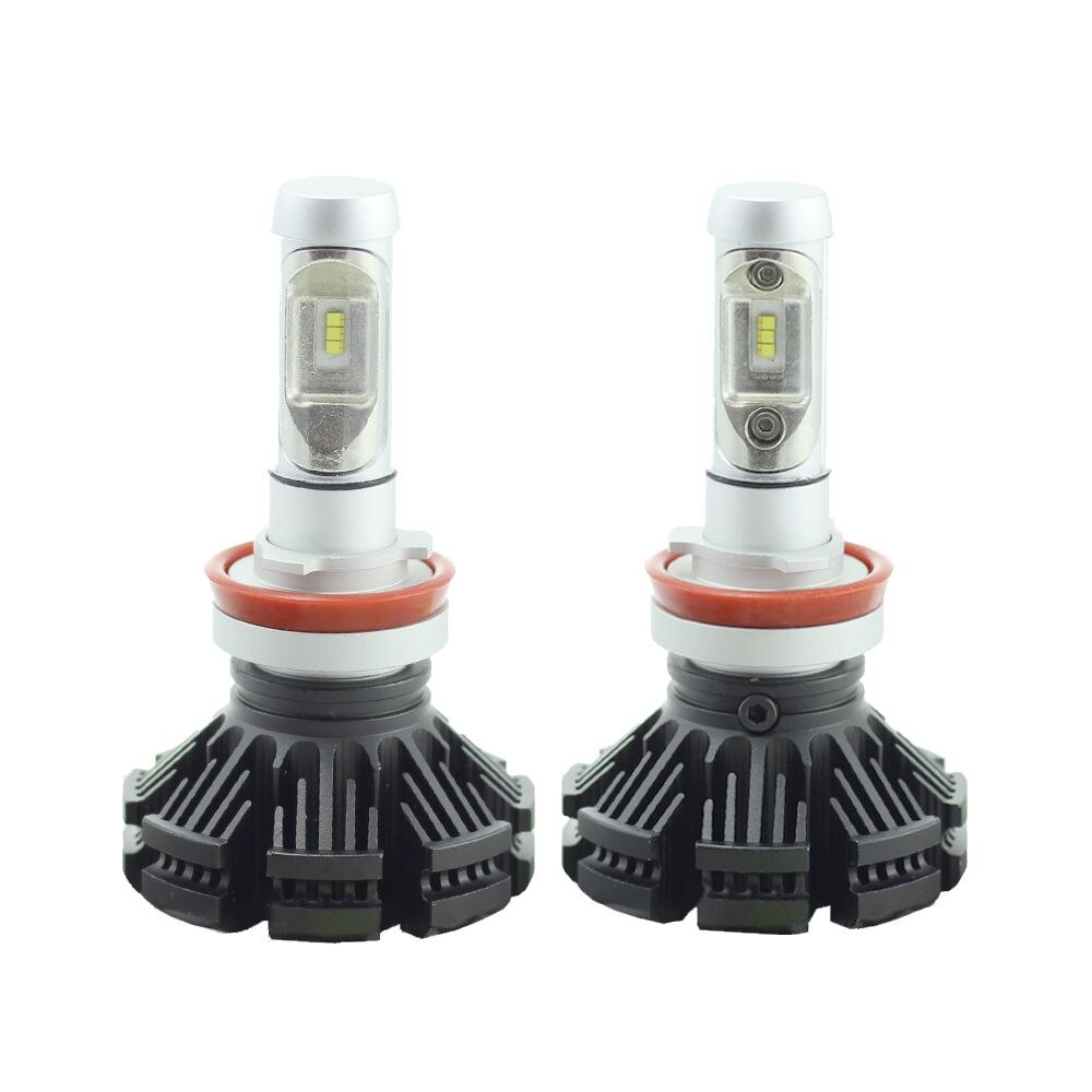 Set 2 Becuri Auto LED H8 pentru Faruri, 12-24V, 4000 Lumeni Super White, Utilizare Off-Road
