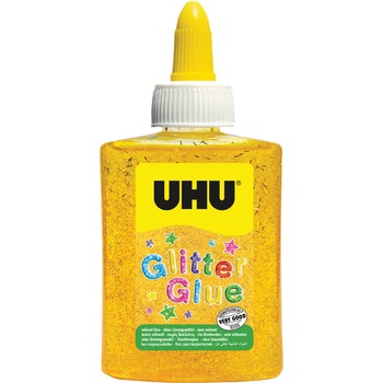 Lipici UHU Glitter Glue Galben 90g Lipici UHU Glitter Glue Galben 90g