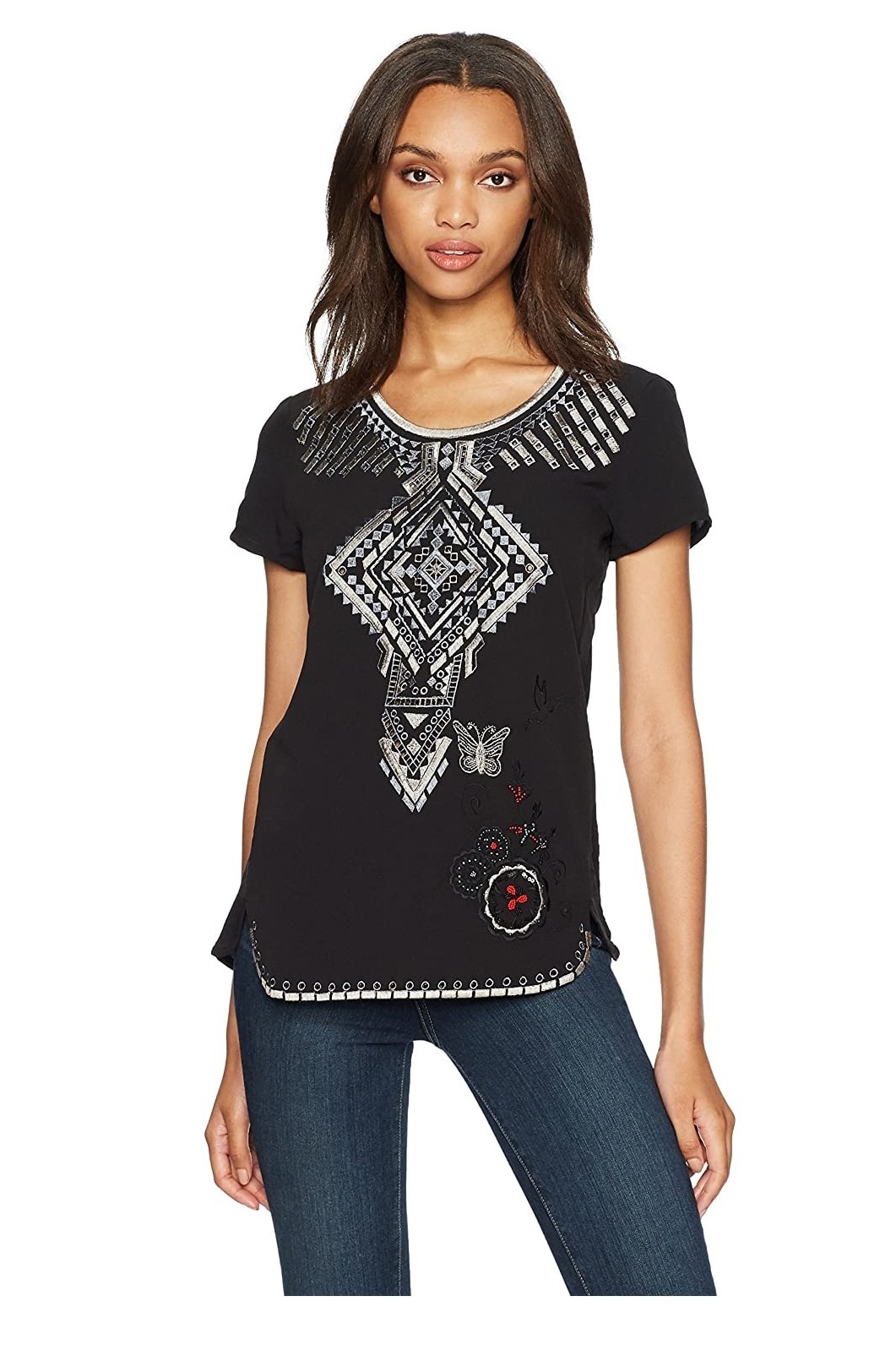 Bluza, Desigual 17WWBW33, Negru/Gri, 46