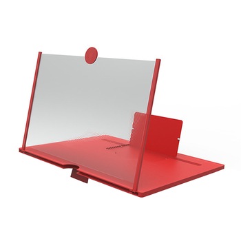 Lupa pliabila rosie pentru telefon cu efect 3d si zoom 4x factor de marire, diagonala de 10 inch Lupa pliabila rosie pentru telefon cu efect 3d si zoom 4x factor de marire, diagonala de 10 inch