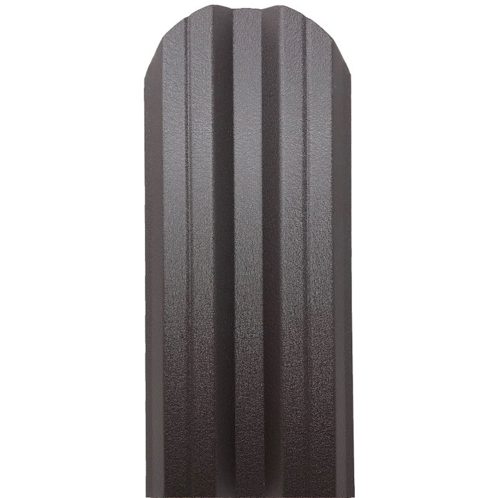 Set 25 buc, Sipca Metalica Gard, 800x115mm/buc, Maro Inchis RAL 8019 - Mat BGM Dublu, Top Profil Sistem