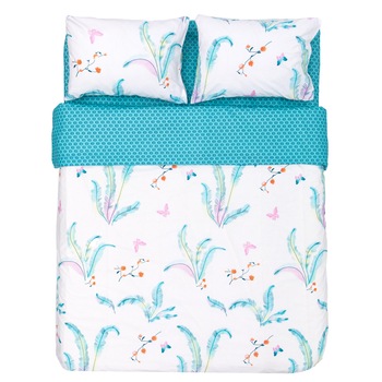 Lenjerie de pat Heinner Home, King size, 2 persoane, 100% bumbac, densitate 144TC, 4 piese, cearceaf pilota 200x220, cearceaf pat 220x224, fete de perna 50x70cm, model Chloe Lenjerie de pat Heinner Home, King size, 2 persoane, 100% bumbac, densitate 144TC, 4 piese, cearceaf pilota 200x220, cearceaf pat 220x224, fete de perna 50x70cm, model Chloe