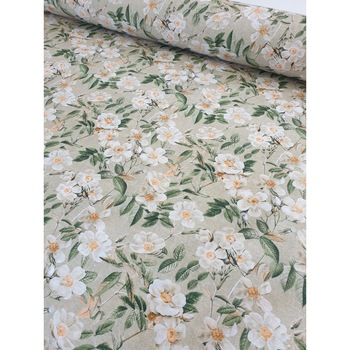Material textil, Flori, Maces 2, Bumbac Deco, din bumbac cu poliester, latime 280cm Material textil, Flori, Maces 2, Bumbac Deco, din bumbac cu poliester, latime 280cm