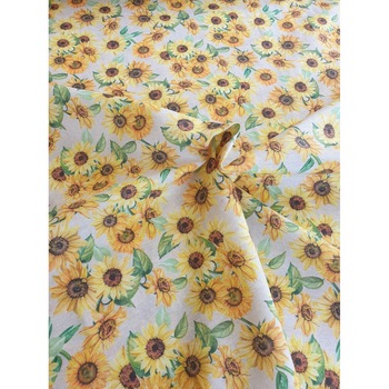 Material textil, Floarea Soarelui, Flori 2, Bumbac Deco, din bumbac cu poliester, latime 280cm Material textil, Floarea Soarelui, Flori 2, Bumbac Deco, din bumbac cu poliester, latime 280cm