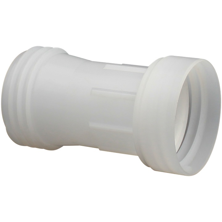Extensie IBC tip distantier pentru furtun, Filet exterior S60x6 de 2", Lungime 11cm, Alb