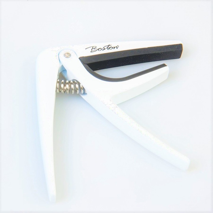 Akusztikus gitár capo Boston BC85WH + 3 pengető