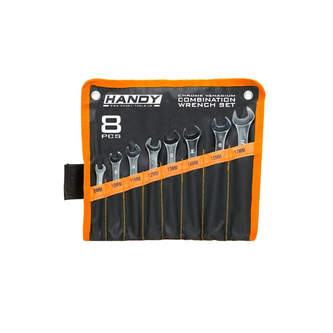 Set de 8 chei fixe/inelare Handy, cu husa protectie, 8-17 mm