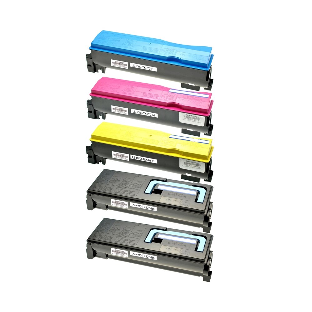 Set de 5 Tonere TK570 2BK/C/M/Y Multicolor 62000 Pagini Compatibile Kyocera FS-C5400DN / ECOSYS P7035cdn