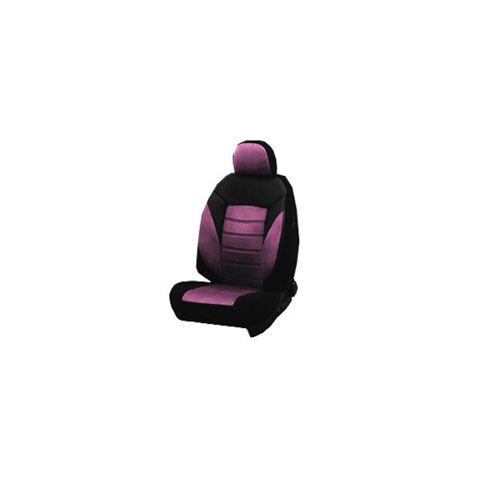 SMARTIC Mov Univerzális autós üléshuzatok, ökológiai bőr, textil, 11 darab, fekete / lila