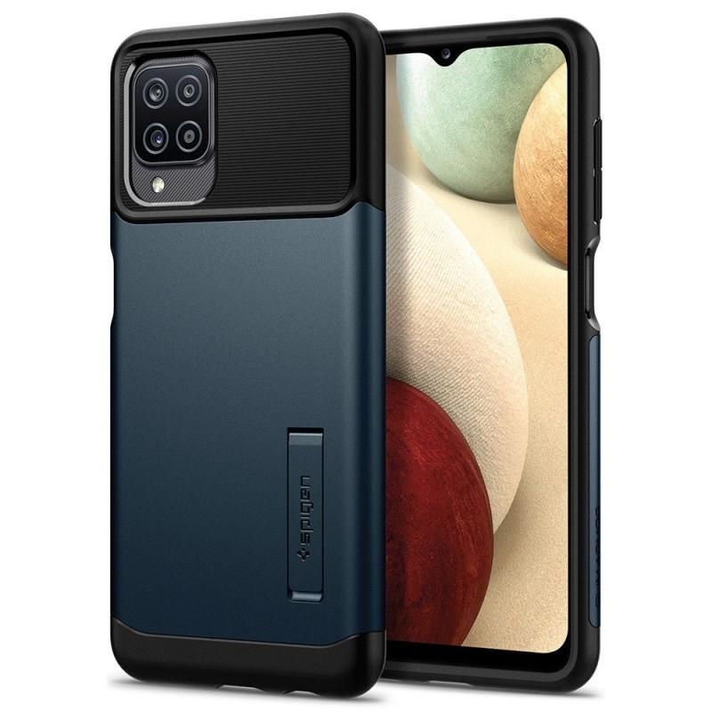 Carcasa Spigen Slim Armor compatibila cu Samsung Galaxy A12 (2020/2021) Metal Slate