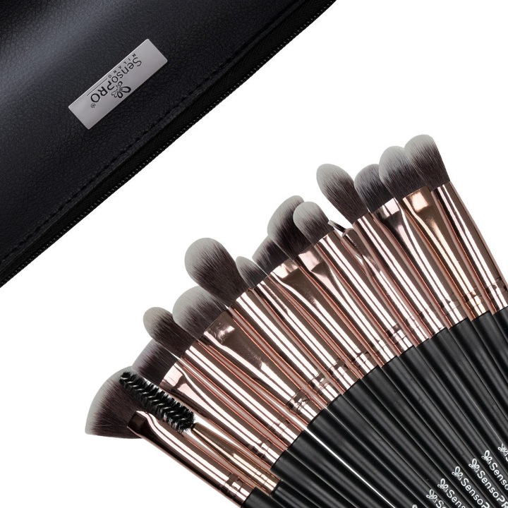 Senso Pro Milano Black Rose Gold 15 darabos sminkecset készlet + kézitáska