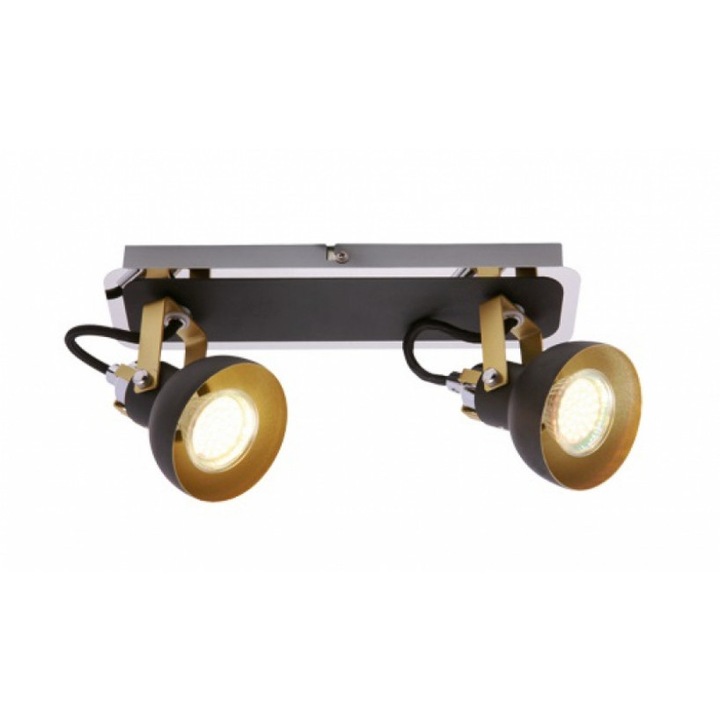 Strühm Mario fekete 2-es mennyezeti lámpa, GU10-es foglalattal