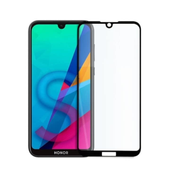 Стъклен Протектор, за Huawei Y5-2019, FullFace, Full Glue 9D, черен
