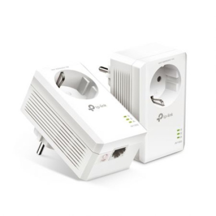 Adapter PowerLine TP-Link TL-PA7017P Kit, Internet elektromos hálózaton keresztül, Akár 1000 Mbps