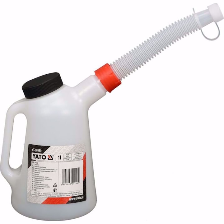 Туба за индустриални течности Yato, 1 L, Бяла