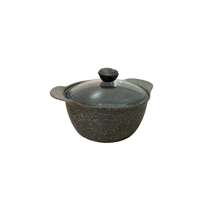 Oala OMS-Granite 24x13 cm, aluminiu, gri