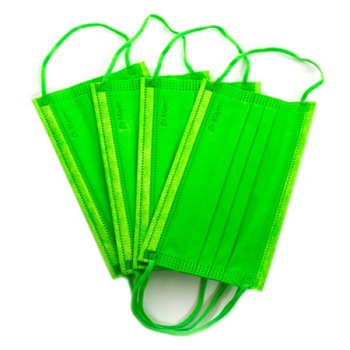 Set 50 bucati Masca chirurgicala medicala, Dr Mayer, 4 straturi, 3 pliuri, full color verde Set 50 bucati Masca chirurgicala medicala, Dr Mayer, 4 straturi, 3 pliuri, full color verde