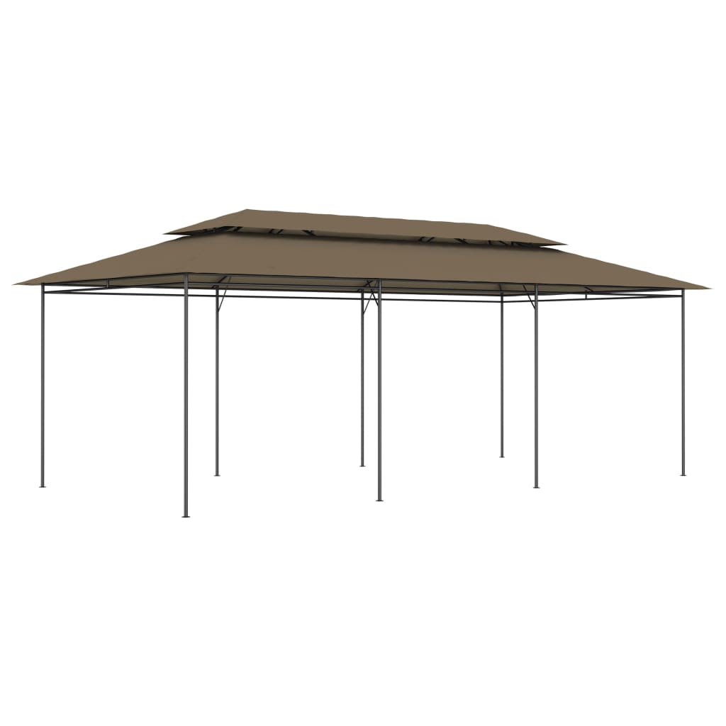 Pavilion de gradina vidaXL, Tesatura, 600 x 298 x 270 cm, Taupe