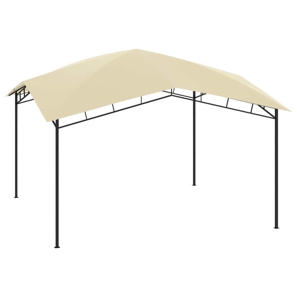 Pavilion de gradina, vidaXL, Poliester, 4x 4 x 2.9 m, Crem