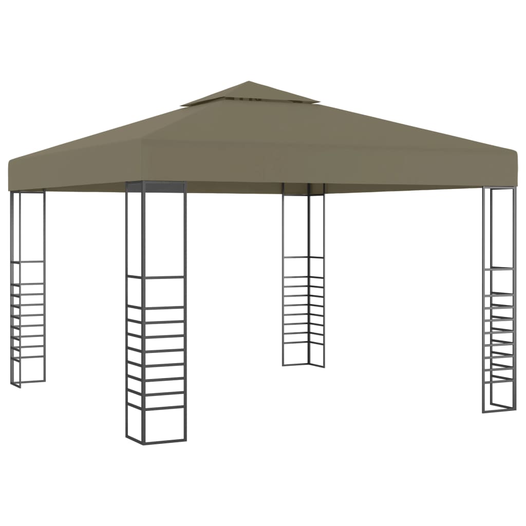 Pavilion de gradina, vidaXL, Tesatura, 3 x 3 m, Taupe