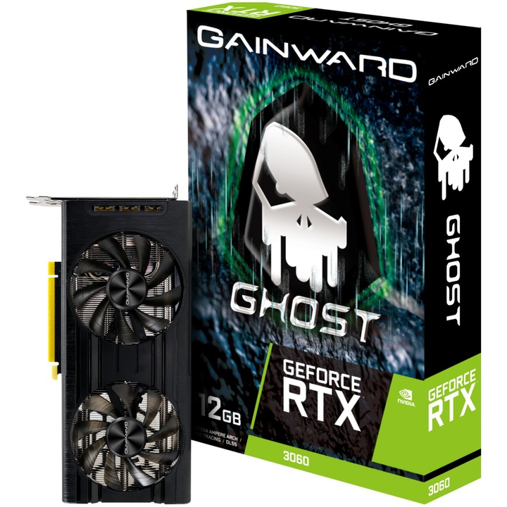 Placa video Gainward GeForce® RTX™ 3060 Ghost, 12GB GDDR6, 192-bit