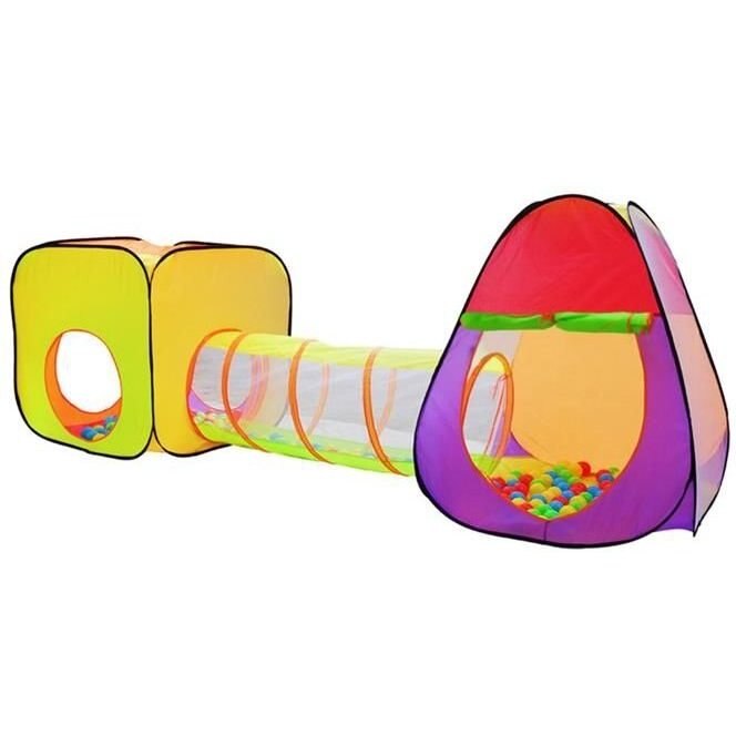 Set Cort de joaca cu tunel Igloo cu 200 bile incluse, Iso Trade