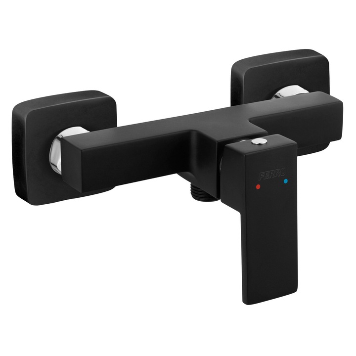 Смесител за душ Ferro Staccato, Черен, Керамичен патрон