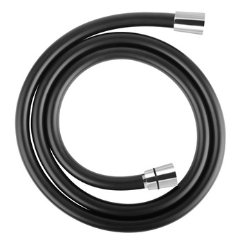 Furtun flexibil dus Ferro, conic, PVC 150 cm, negru/crom Furtun flexibil dus Ferro, conic, PVC 150 cm, negru/crom