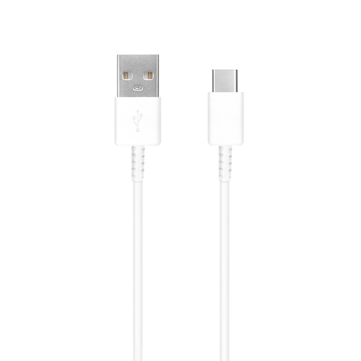 Cablu de incarcare pentru telefoane, USB A la USB Type-C, Fast Charge, 1 metru, Alb