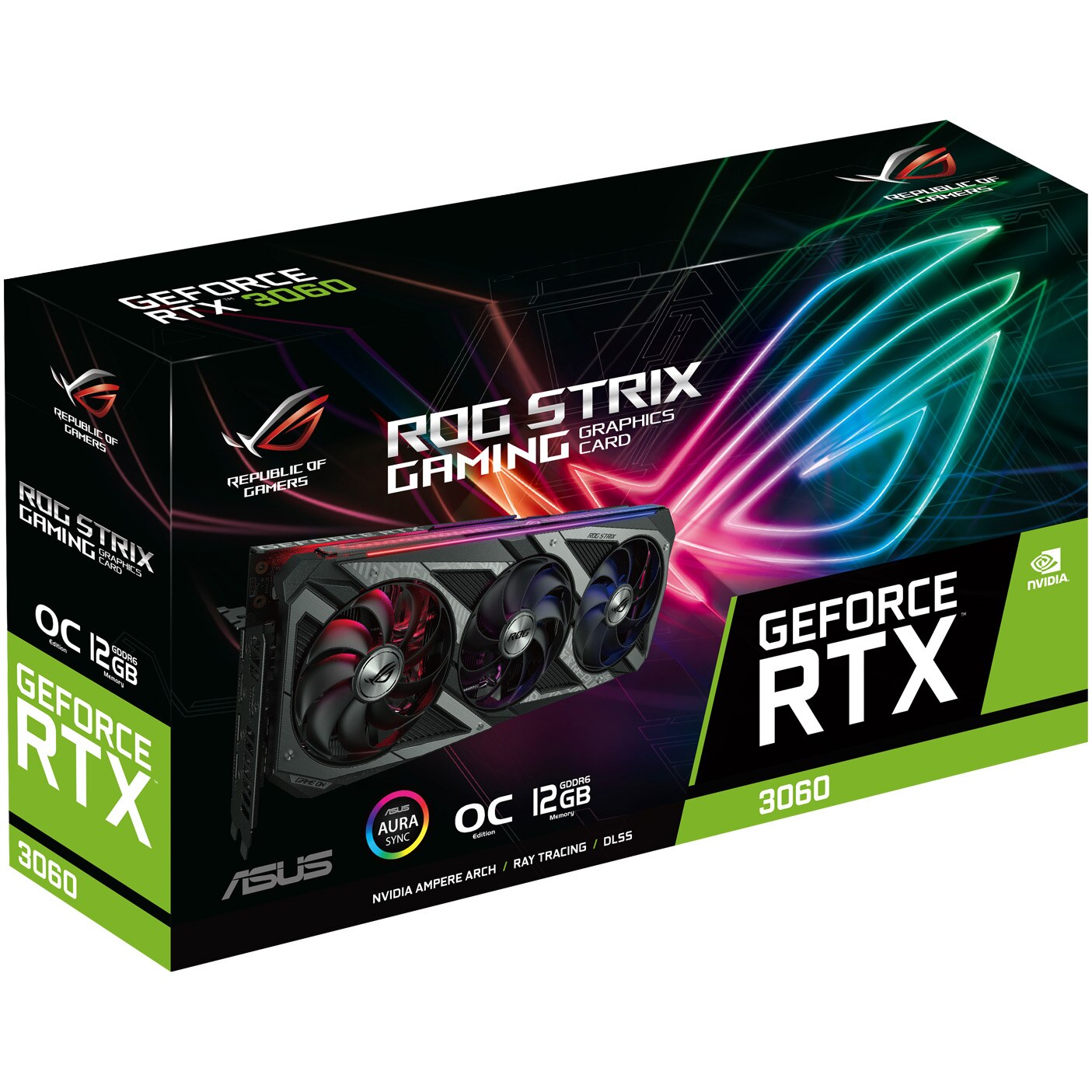 Placa video ASUS ROG Strix GeForce® RTX™ 3060 OC, 12GB GDDR6, 192