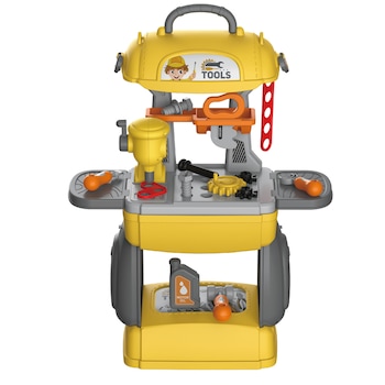 Set Interactiv de Rol, Banc de Lucru de Jucarie pentru Copii Salamandra kids, Unelte, Scule si Accesorii - Atelierul cu scule, Galben Set Interactiv de Rol, Banc de Lucru de Jucarie pentru Copii Salamandra kids, Unelte, Scule si Accesorii - Atelierul cu scule, Galben