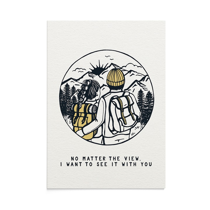 Felicitare Valentine's Wanderers, Zizula Cards, Bej, 105 x 150 mm