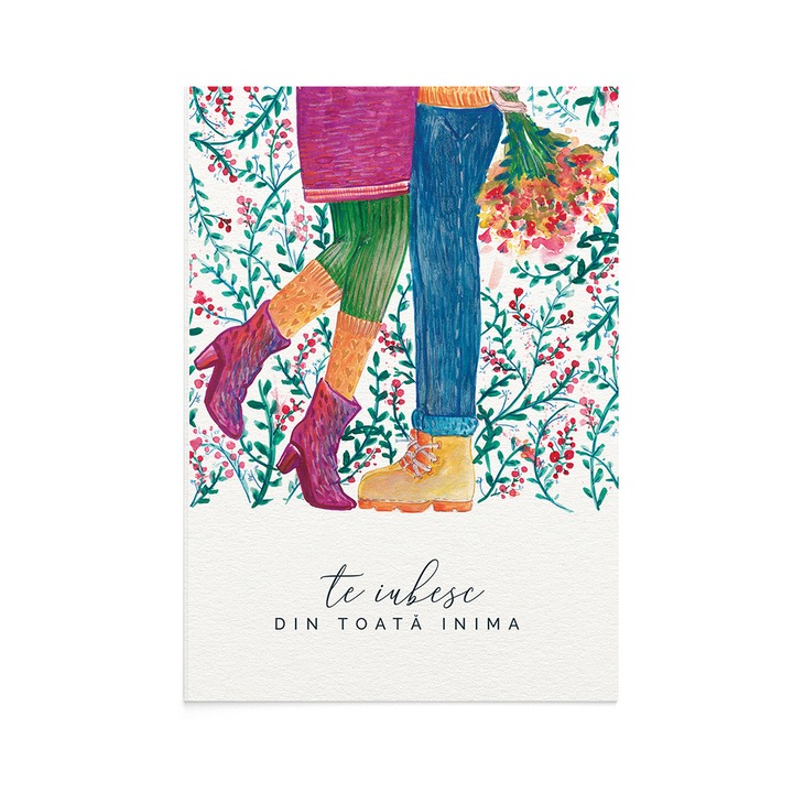 Felicitare Valentine's Beautiful Embrace, Zizula Cards, Multicolor, 105 x 150 mm