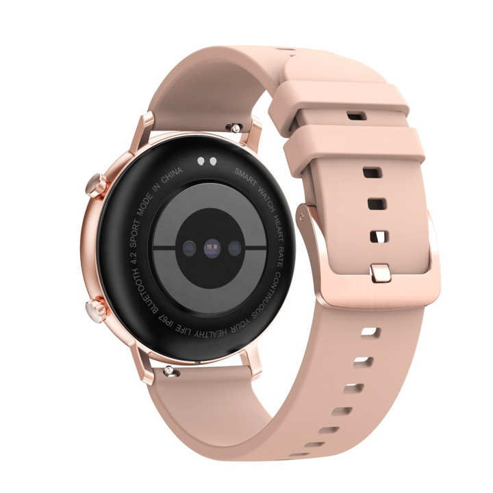 SmartVIBE™ ACTIVE SmartWatch, 1,3" FULL, Сензорен дисплей, Мониторинг на сърдечната честота и кръвното налягане, SpO2 оксиметър, Известия за обаждания/SMS/Социални медии, Мониторинг на съня, 2 метални и силиконови гривни, Gold Edition