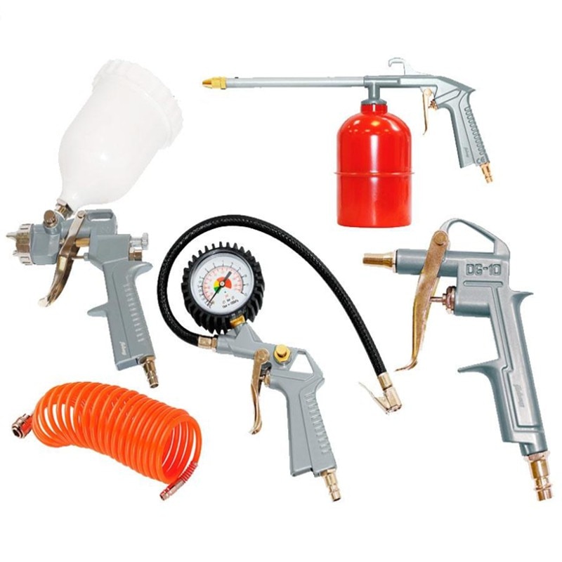 Trusa vopsit-suflat-umflat, 5 piese, pistol de vopsit cu vas superior, in cutie de carton ABAC, 8973005547