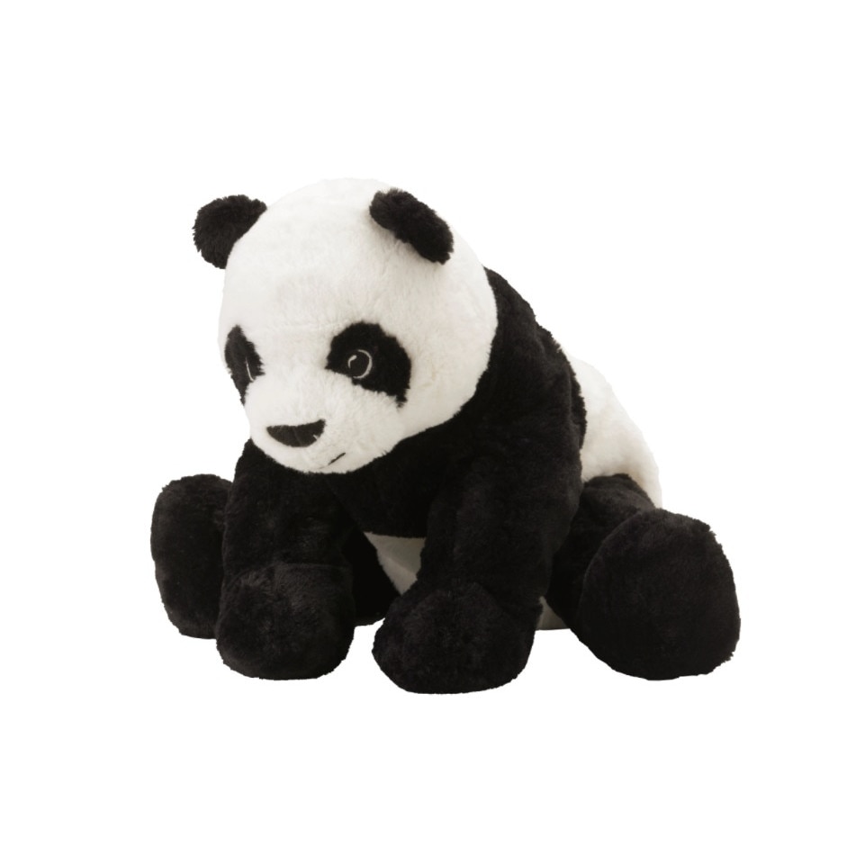 Jucarie de plus in forma de ursulet panda, lavabil la masina de spalat, 30 cm, 18 luni+
