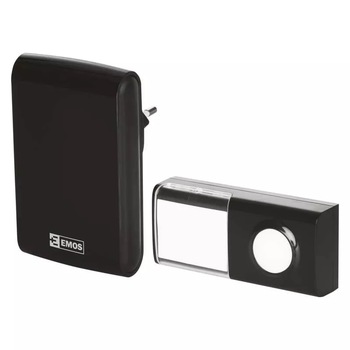 Sonerie wireless Emos AC P5727, 230V Ac, 36 tonuri, volum reglabil, 85 dB, 150 m, Negru Sonerie wireless Emos AC P5727, 230V Ac, 36 tonuri, volum reglabil, 85 dB, 150 m, Negru