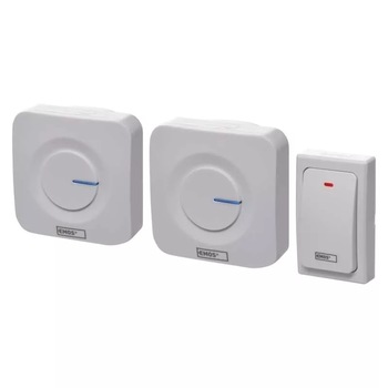 Sonerie wireless Emos AC P5731, 2 sonerii, buton fara baterii, semnalizare luminoasa, 230V AC, 36 tonuri, volum reglabil, 90 dB, 180 m, Alb Sonerie wireless Emos AC P5731, 2 sonerii, buton fara baterii, semnalizare luminoasa, 230V AC, 36 tonuri, volum reglabil, 90 dB, 180 m, Alb