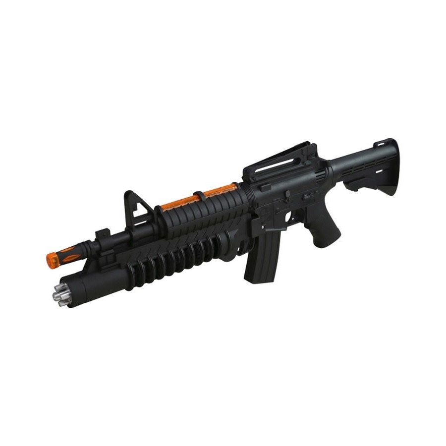 Автомат с батерии, светлини и звуци, 41 см, черен, 3 години + - eMAG.bg