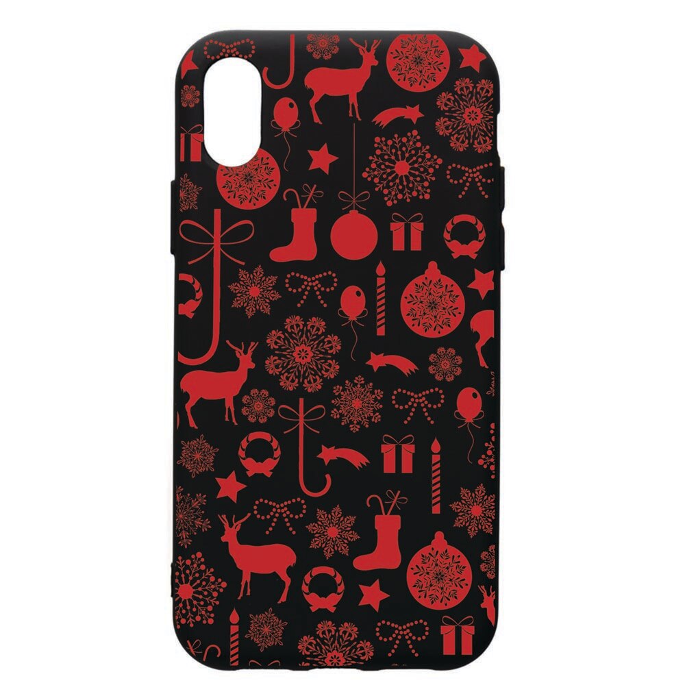 Husa de protectie Huawei Y6 2019, Christmas Pattern, silicon, cu interiorul din material textil, protectie camera, PB7