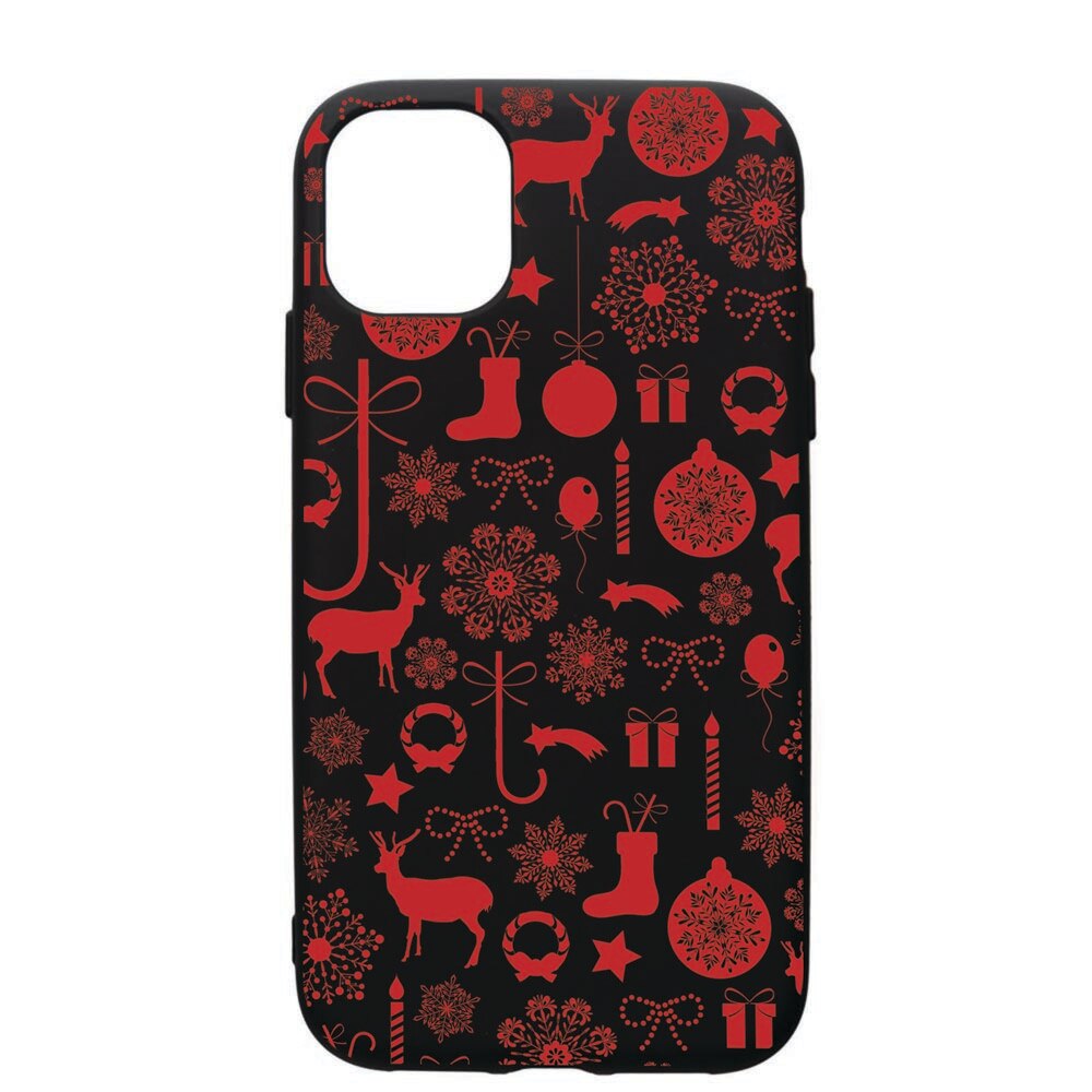Husa de protectie Apple iPhone 12 Mini, Christmas Pattern, silicon, cu interiorul din material textil, protectie camera, PB7
