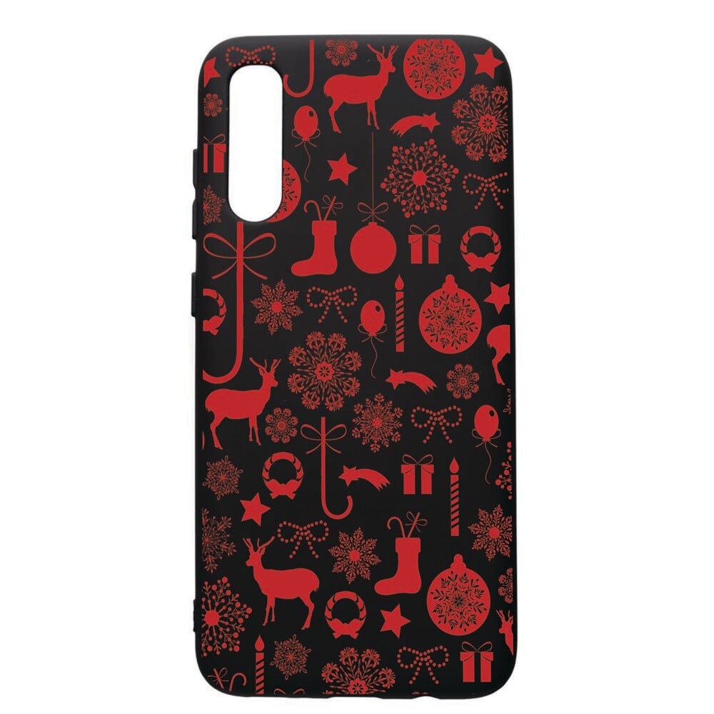 Husa de protectie Samsung Galaxy A30S, Christmas Pattern, silicon, cu interiorul din material textil, protectie camera, PB7