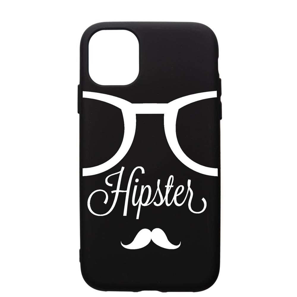 Husa de protectie Apple iPhone 11, Hipster, silicon, cu interiorul din material textil, protectie camera, PB12