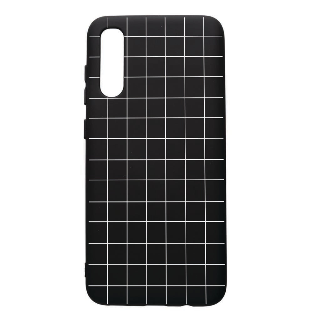 Husa de protectie Samsung Galaxy A70, Grid, silicon, cu interiorul din material textil, protectie camera, PB15