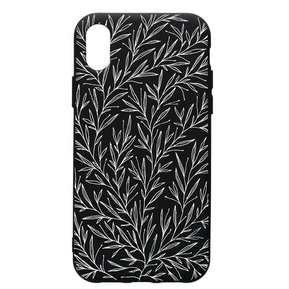 Husa de protectie Apple iPhone XS / iPhone X, Leaf, silicon, cu interiorul din material textil, protectie camera, PB17