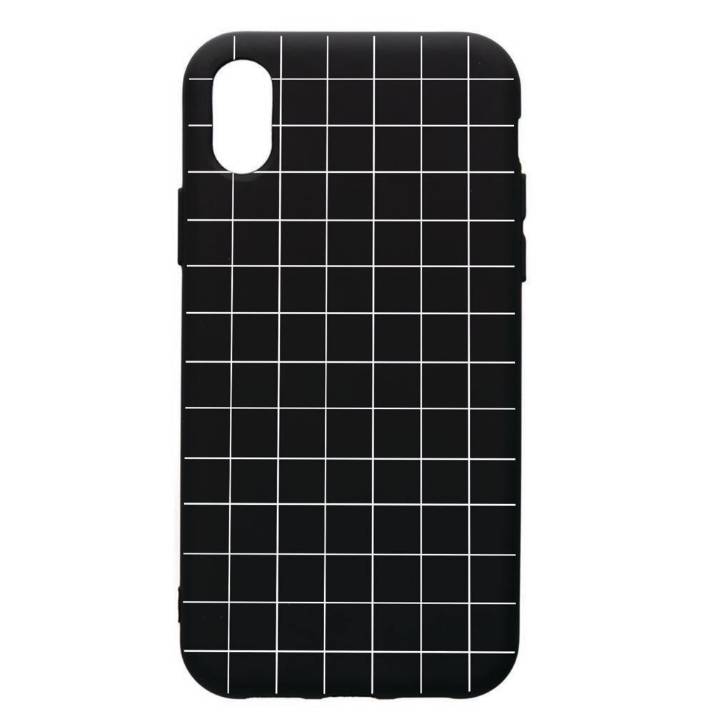 Husa de protectie Apple iPhone XS / iPhone X, Grid, silicon, cu interiorul din material textil, protectie camera, PB15