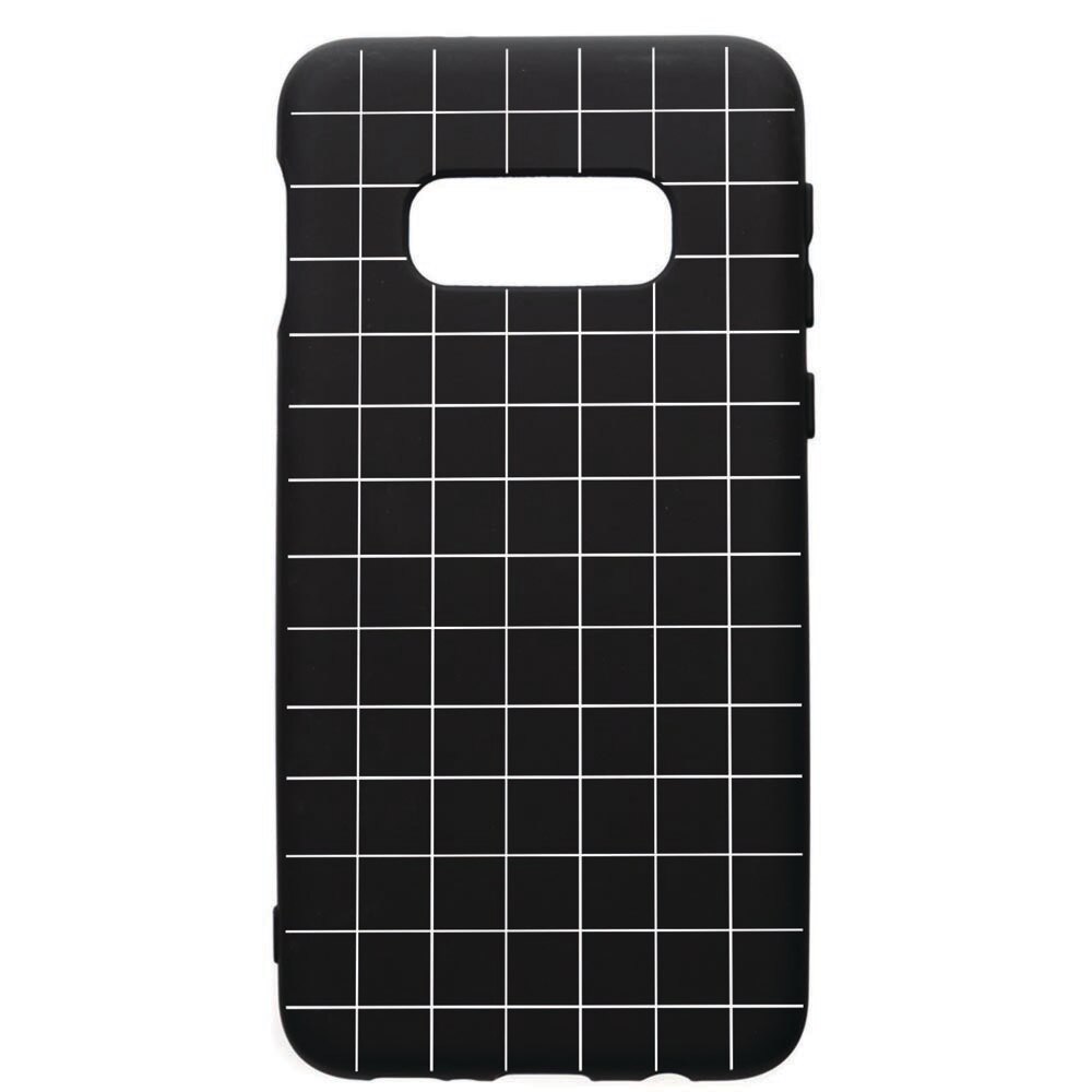 Husa de protectie Samsung Galaxy S10E, Grid, silicon, cu interiorul din material textil, protectie camera, PB15