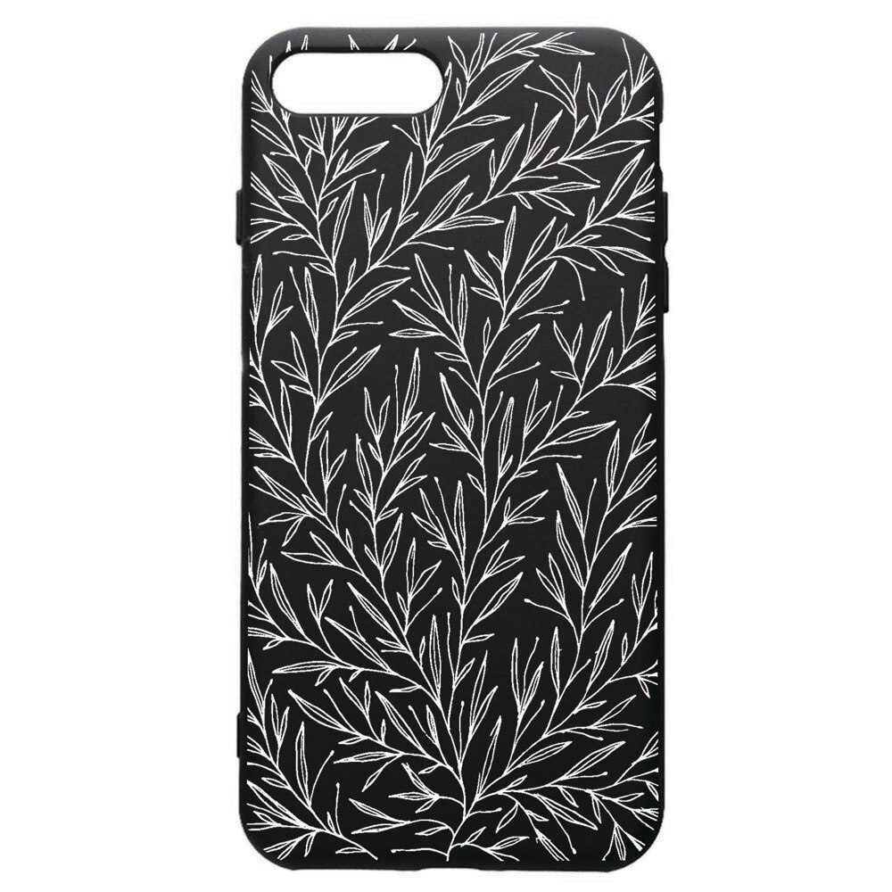 Husa de protectie Apple iPhone 8 Plus / iPhone 7 Plus, Leaf, silicon, cu interiorul din material textil, protectie camera, PB17